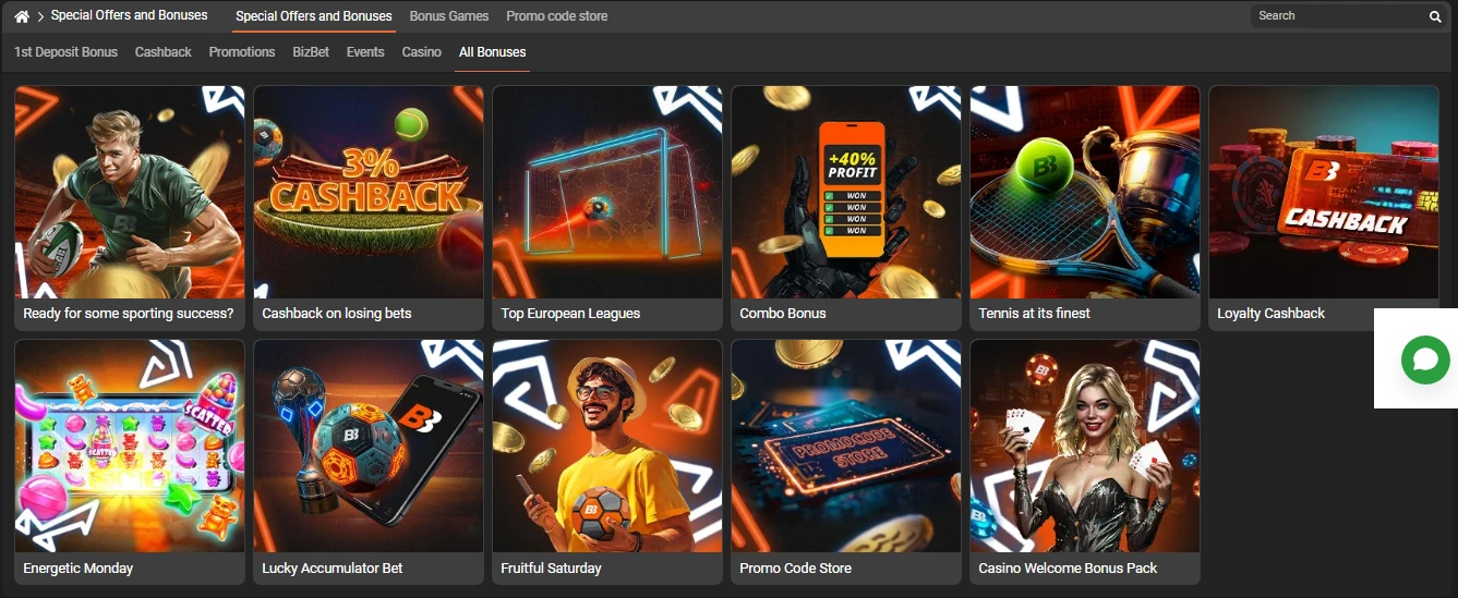 BizBet bonus for Australia