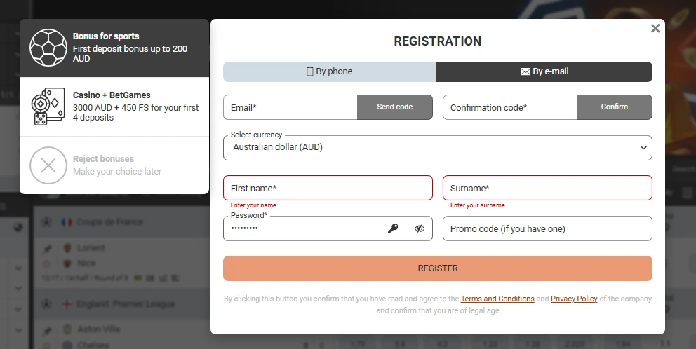How to use BizBet bonus