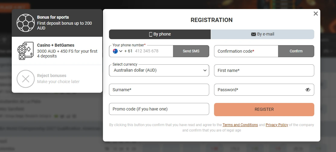BizBet registration Australia