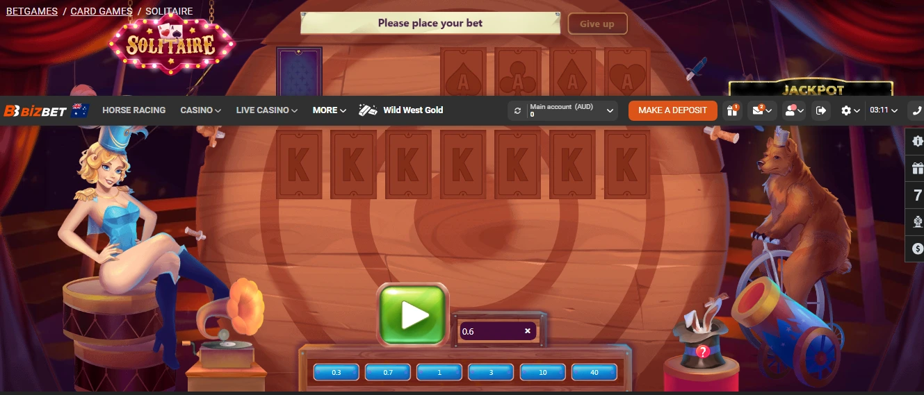 Bet on games online - Solitaire